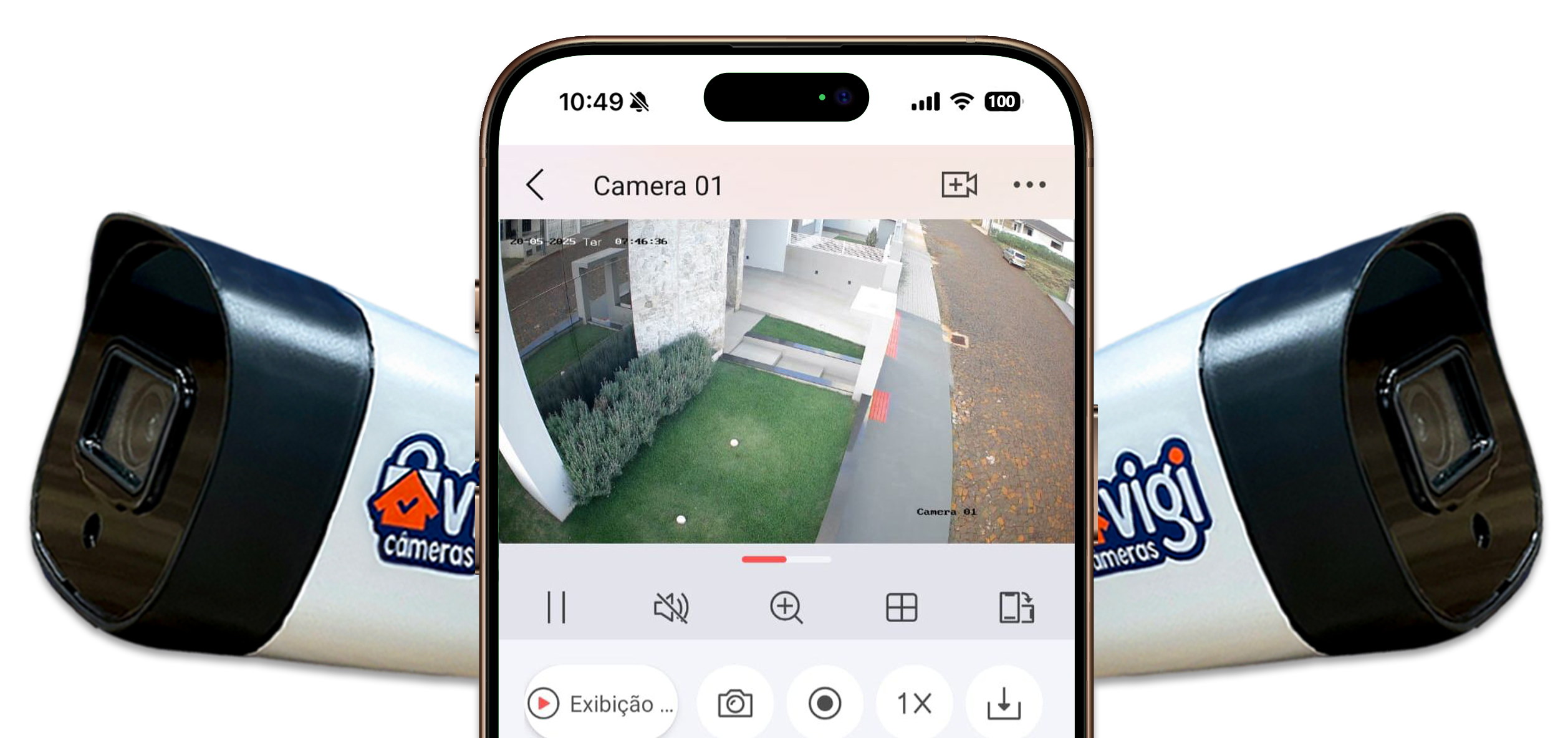 Mockup do aplicativo Vigi em celular